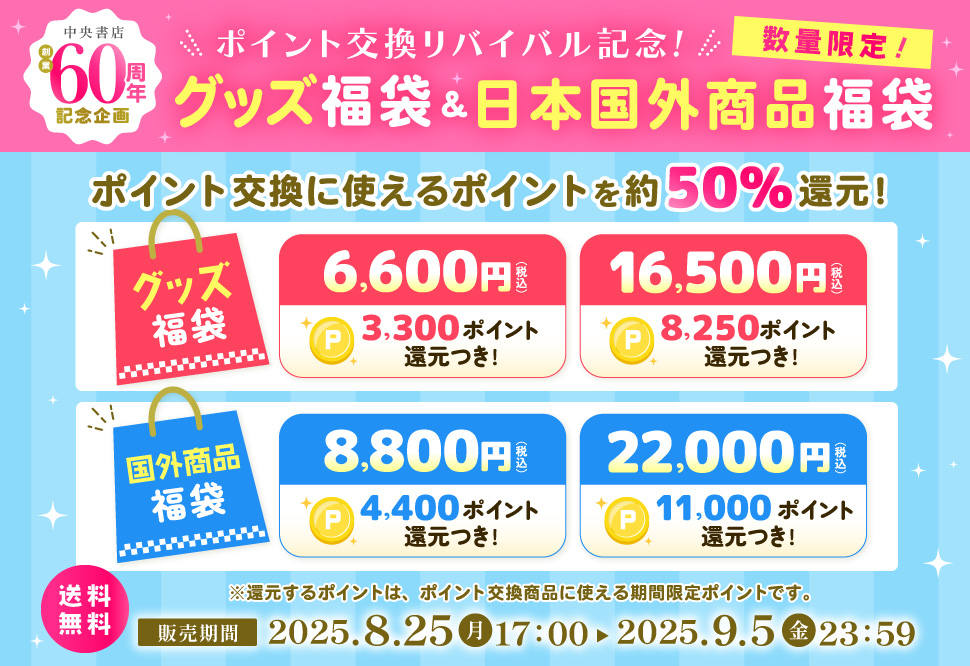 ポイント交換リバイバル記念!グッズ福袋&日本国外商品福袋