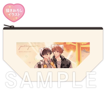 三上志乃先生「#ピットスポルムの2人にリクエストキャンペーン」記念　キャンバスポーチ（全２種）【A】（描き下ろしイラスト）