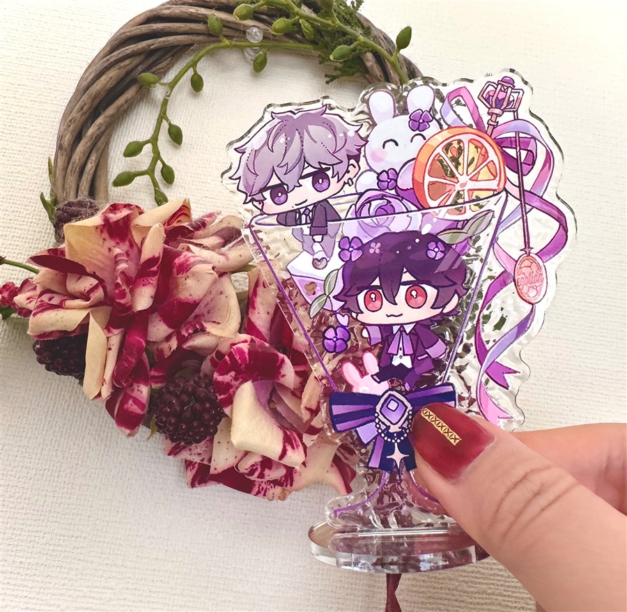 【同人グッズ】【おあ貢】カクテルグラスアクリルスタンド