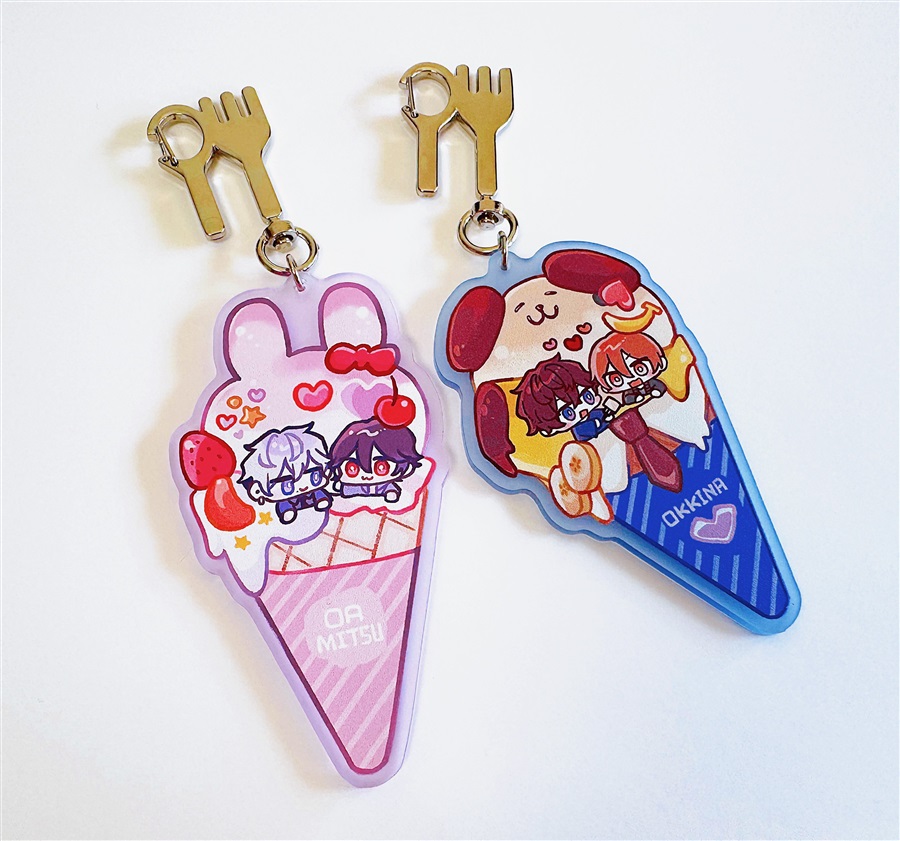 【同人グッズ】【おあ貢】パステルアイス アクリルキーホルダー