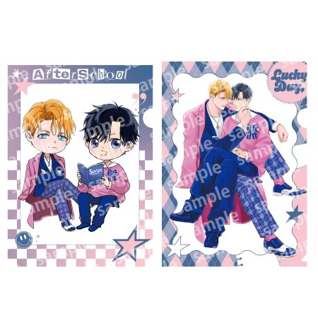 クリアファイルセット　PINK/NAVY TRAD. CLUB ver.　ベッドイン・ルール