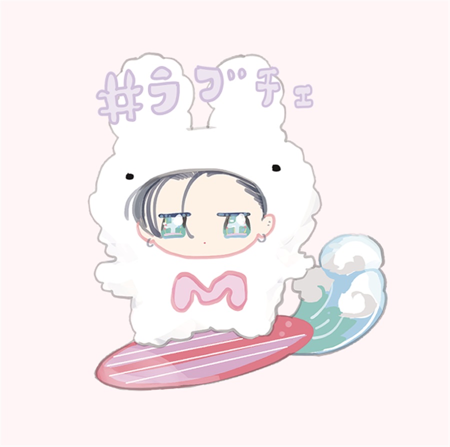 【同人グッズ】ヱビノびすく先生ましかくステッカー（単品）